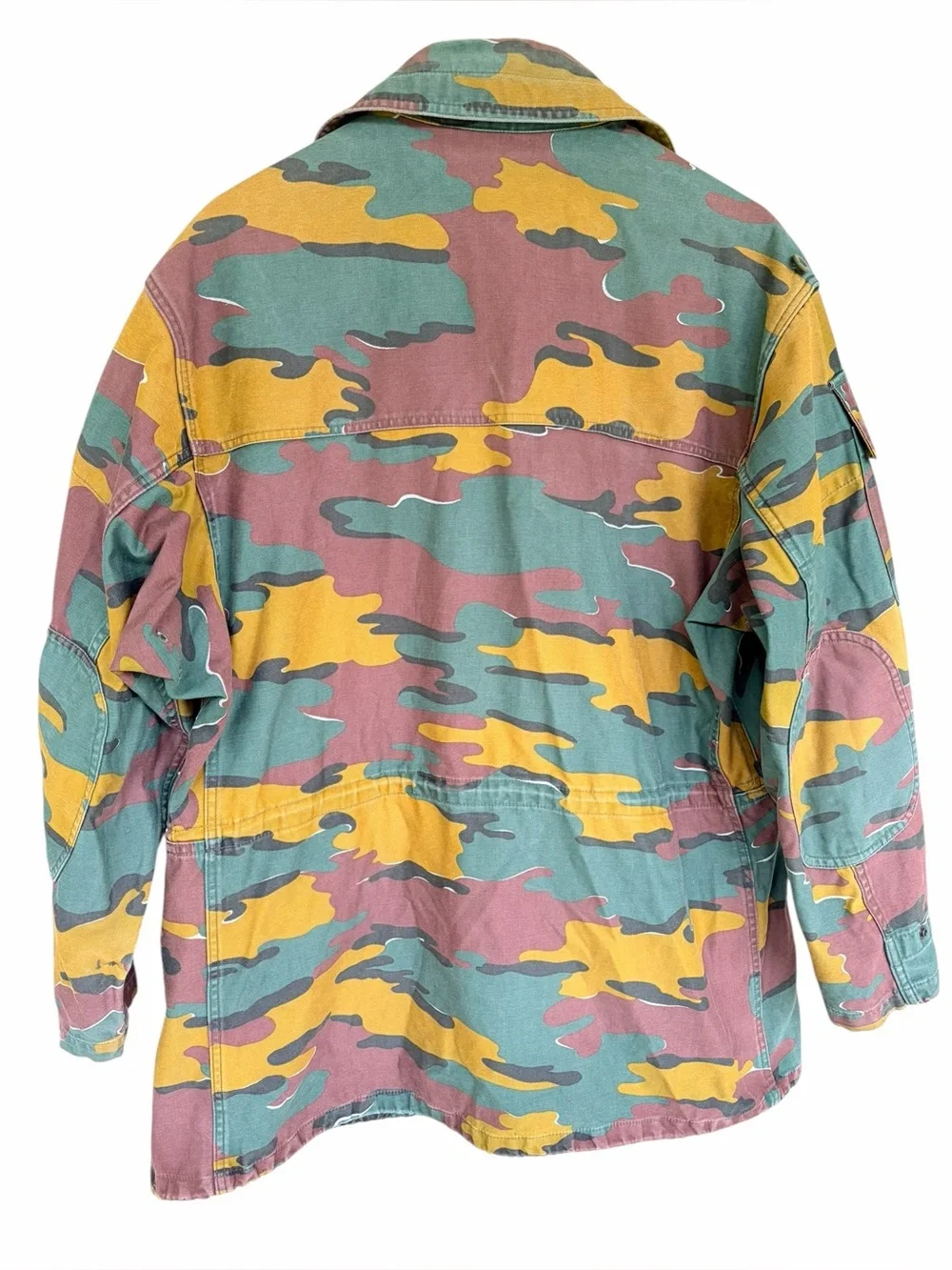 Vintage Belgium Army Jacket Military-Style Camouflage Field Jacket Reversible